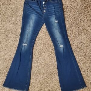 Women's Blue Flared Jeans